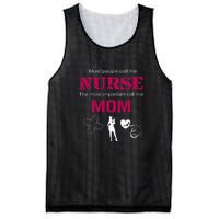 Mother's Day Most People Call Me Nurse Mom Gift Mesh Reversible Basketball Jersey Tank