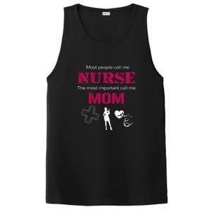 Mother's Day Most People Call Me Nurse Mom Gift PosiCharge Competitor Tank