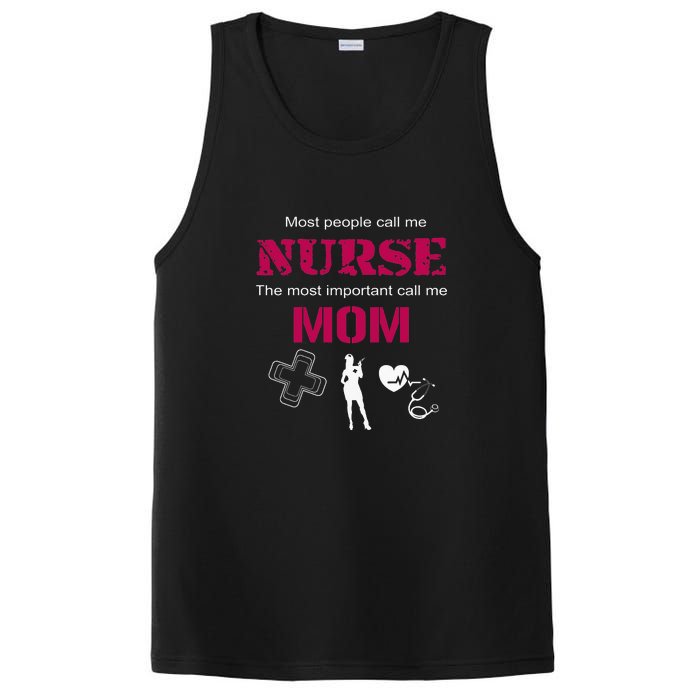 Mother's Day Most People Call Me Nurse Mom Gift PosiCharge Competitor Tank