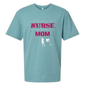 Mother's Day Most People Call Me Nurse Mom Gift Sueded Cloud Jersey T-Shirt