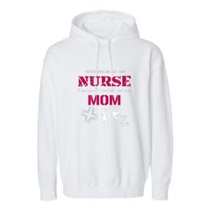 Mother's Day Most People Call Me Nurse Mom Gift Garment-Dyed Fleece Hoodie