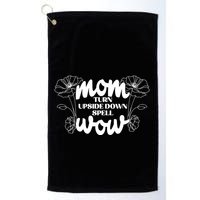 Mothers Day Mom Turn Upside Down Spell Wow Golf Towel