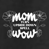 Mothers Day Mom Turn Upside Down Spell Wow Golf Towel