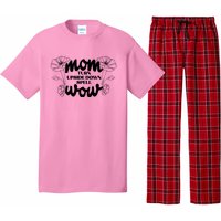 Mothers Day Mom Turn Upside Down Spell Wow Pajama Set