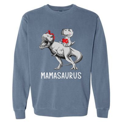 MotherS Day Mom Mamasaurus Dinosaur Mama T Rex Saurus Garment-Dyed Sweatshirt