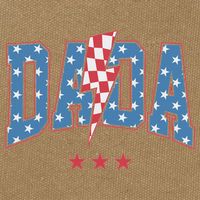 Mama Dada Mini 4th Of July American Family Matching  Cotton Canvas Backpack