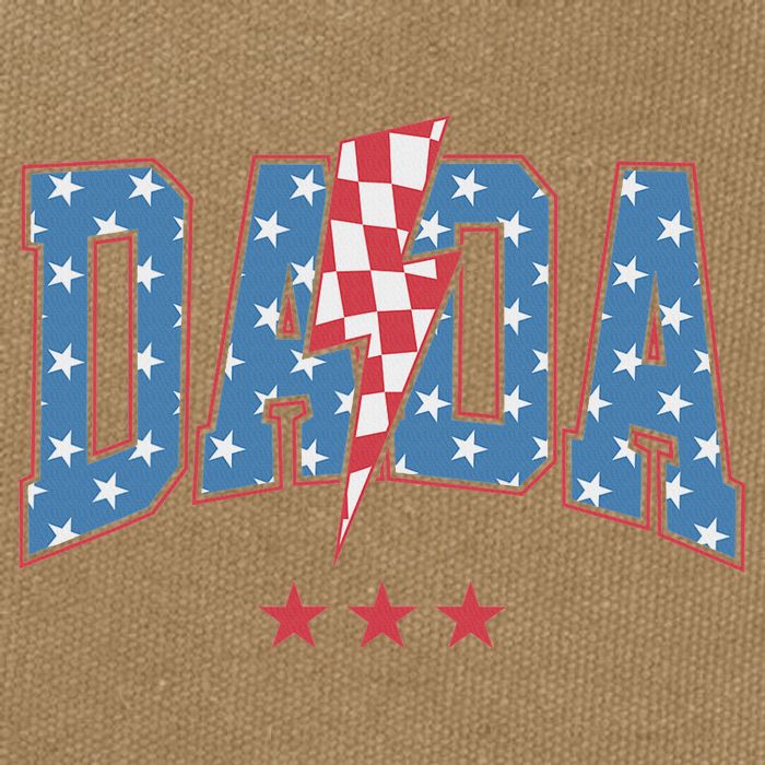 Mama Dada Mini 4th Of July American Family Matching  Cotton Canvas Backpack