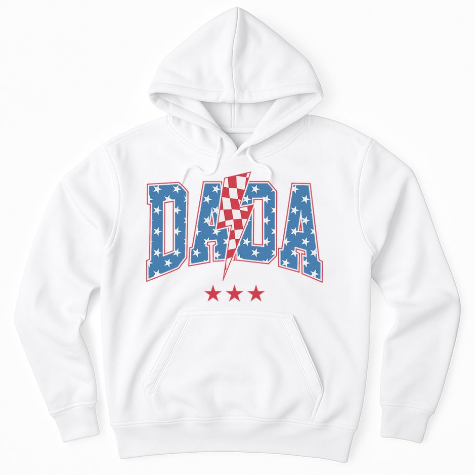 Mama Dada Mini 4th Of July American Family Matching  Hoodie