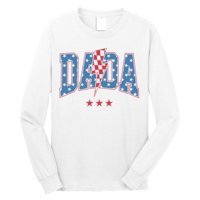 Mama Dada Mini 4th Of July American Family Matching  Long Sleeve Shirt