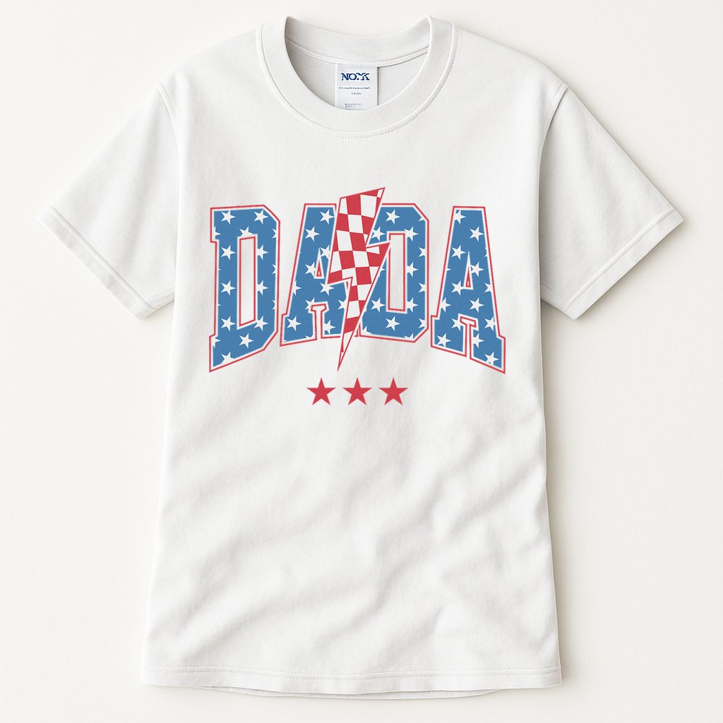 Mama Dada Mini 4th Of July American Family Matching  Tall T-Shirt