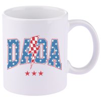 Mama Dada Mini 4th Of July American Family Matching  11oz C Handle Ceramic Mug