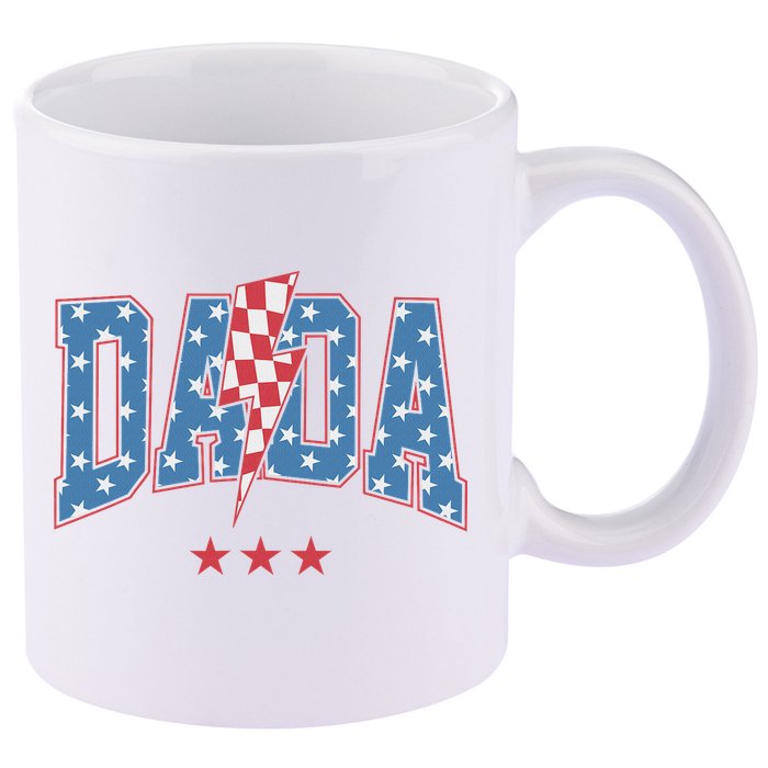 Mama Dada Mini 4th Of July American Family Matching  11oz C Handle Ceramic Mug