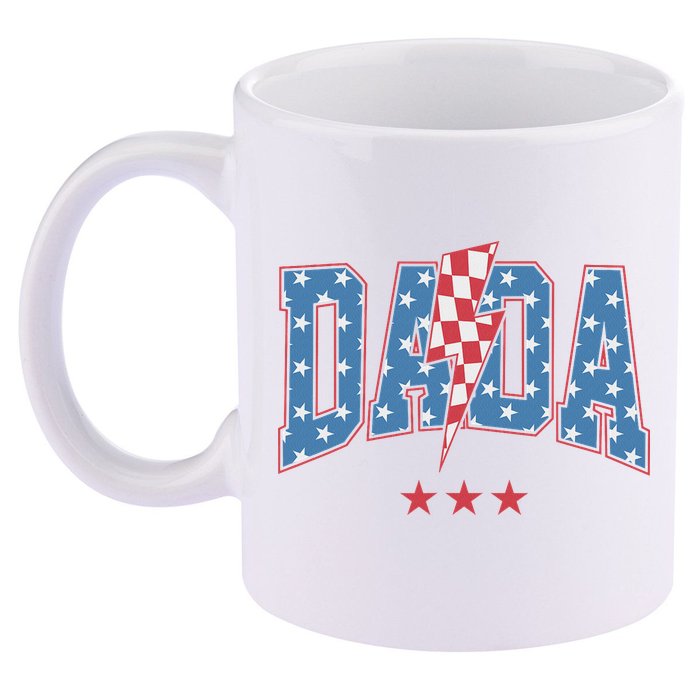 Mama Dada Mini 4th Of July American Family Matching  11oz C Handle Ceramic Mug