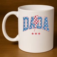 Mama Dada Mini 4th Of July American Family Matching  11oz C Handle Ceramic Mug