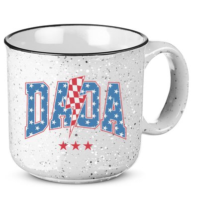 Mama Dada Mini 4th Of July American Family Matching  15oz Campfire Ceramic Mug