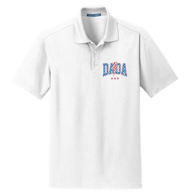 Mama Dada Mini 4th Of July American Family Matching  Dry Zone Grid Polo
