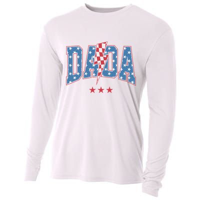 Mama Dada Mini 4th Of July American Family Matching  Cooling Performance Long Sleeve Crew