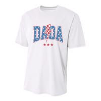 Mama Dada Mini 4th Of July American Family Matching  Youth Performance Sprint T-Shirt