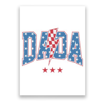 Mama Dada Mini 4th Of July American Family Matching  Poster
