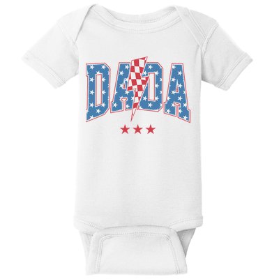 Mama Dada Mini 4th Of July American Family Matching  Baby Bodysuit