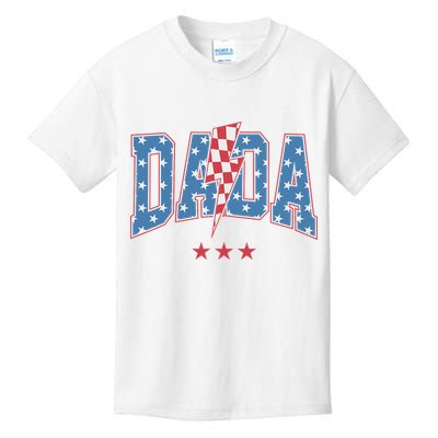 Mama Dada Mini 4th Of July American Family Matching  Kids T-Shirt