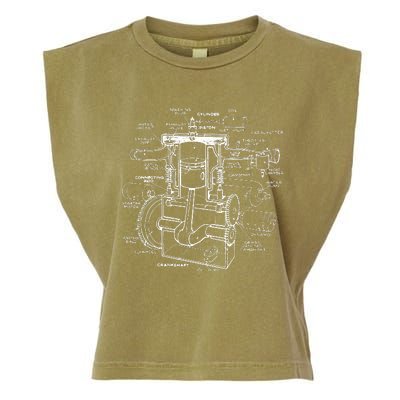 Machine Details Mechanic Garment-Dyed Women's Muscle Tee