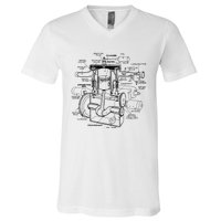 Machine Details Mechanic V-Neck T-Shirt