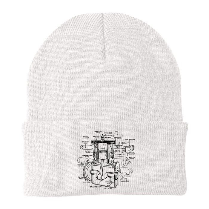 Machine Details Mechanic Knit Cap Winter Beanie