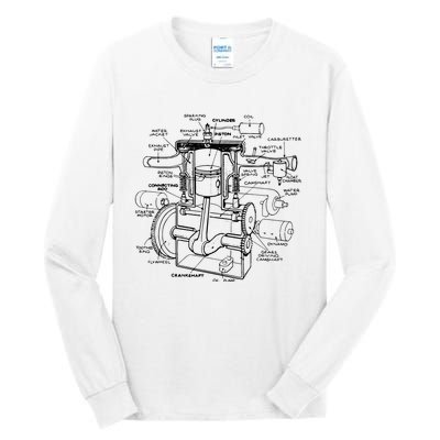 Machine Details Mechanic Tall Long Sleeve T-Shirt