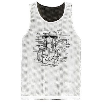 Machine Details Mechanic Mesh Reversible Basketball Jersey Tank