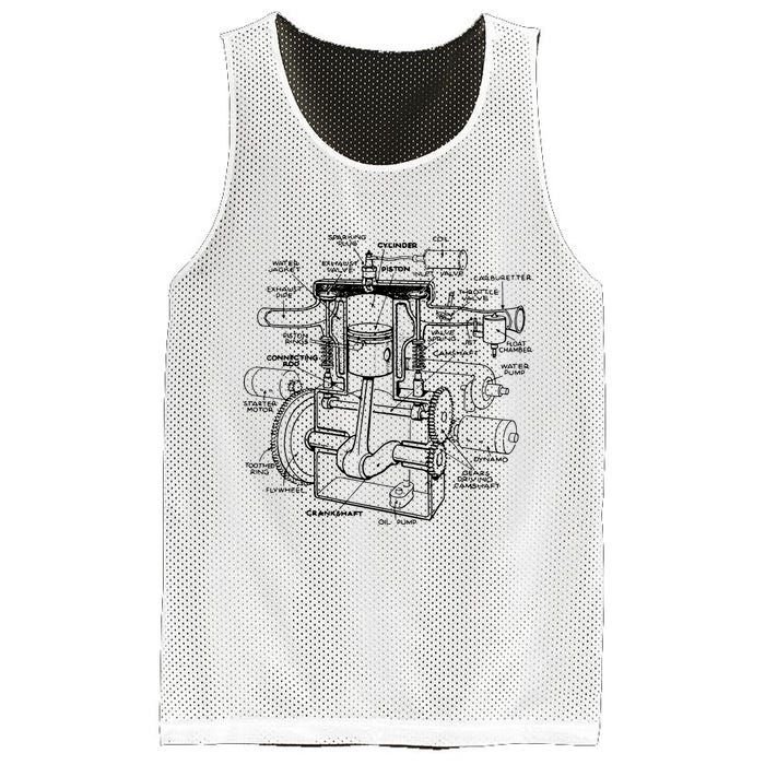 Machine Details Mechanic Mesh Reversible Basketball Jersey Tank