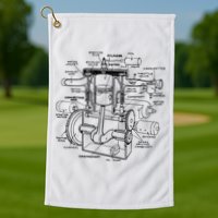 Machine Details Mechanic Golf Towel