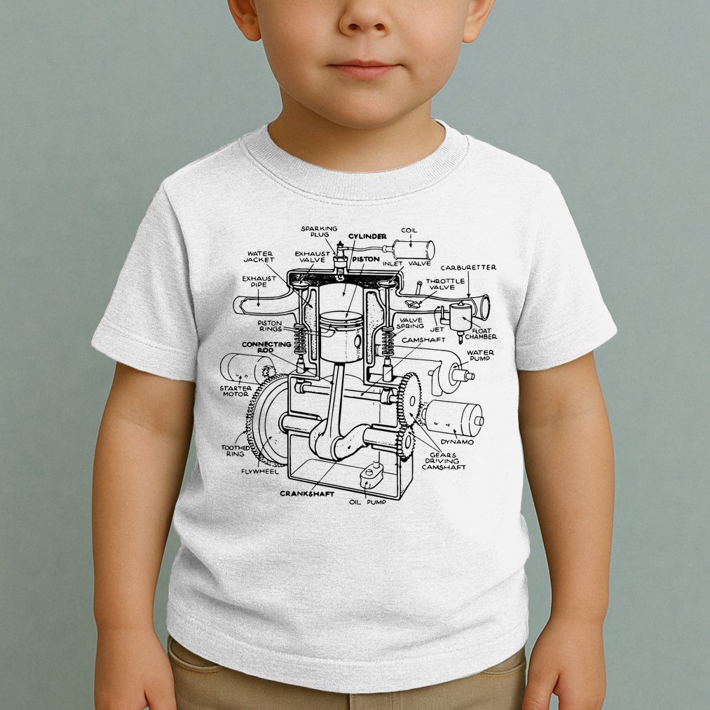 Machine Details Mechanic Toddler T-Shirt
