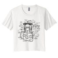 Machine Details Mechanic Women's Crop Top Tee