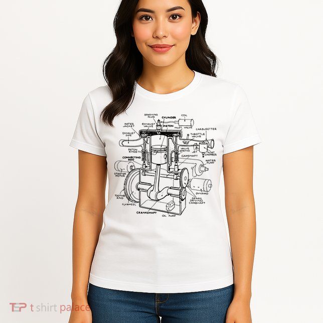 Machine Details Mechanic Womens T-Shirt