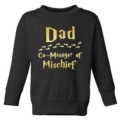 Magical Dad Manager Of Mischief Birthday Family Matching Toddler Sweatshirt