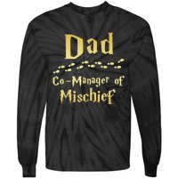 Magical Dad Manager Of Mischief Birthday Family Matching Tie-Dye Long Sleeve Shirt