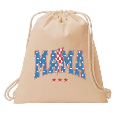 Mama Dada Mini 4th Of July American Family Matching  Drawstring Bag