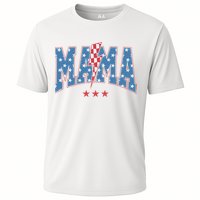 Mama Dada Mini 4th Of July American Family Matching  Cooling Performance Crew T-Shirt