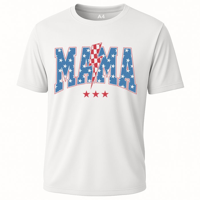 Mama Dada Mini 4th Of July American Family Matching  Cooling Performance Crew T-Shirt