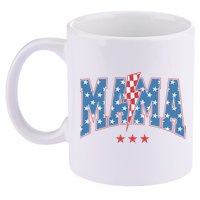 Mama Dada Mini 4th Of July American Family Matching  11oz C Handle Ceramic Mug