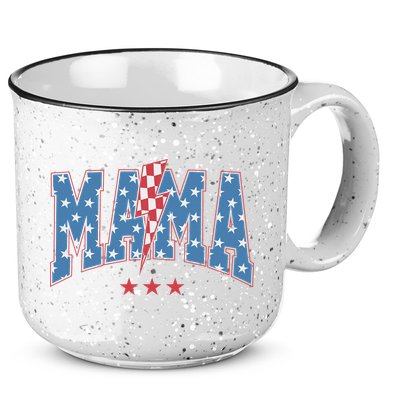Mama Dada Mini 4th Of July American Family Matching  15oz Campfire Ceramic Mug