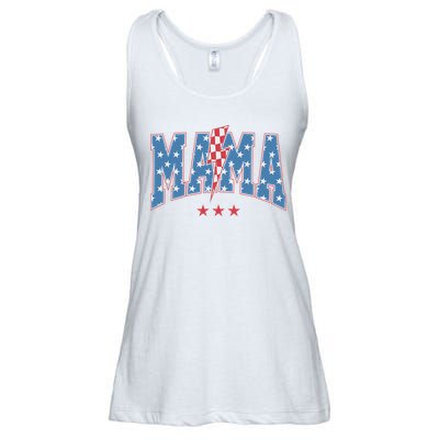 Mama Dada Mini 4th Of July American Family Matching  Ladies Essential Flowy Tank