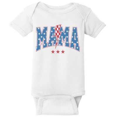 Mama Dada Mini 4th Of July American Family Matching  Baby Bodysuit