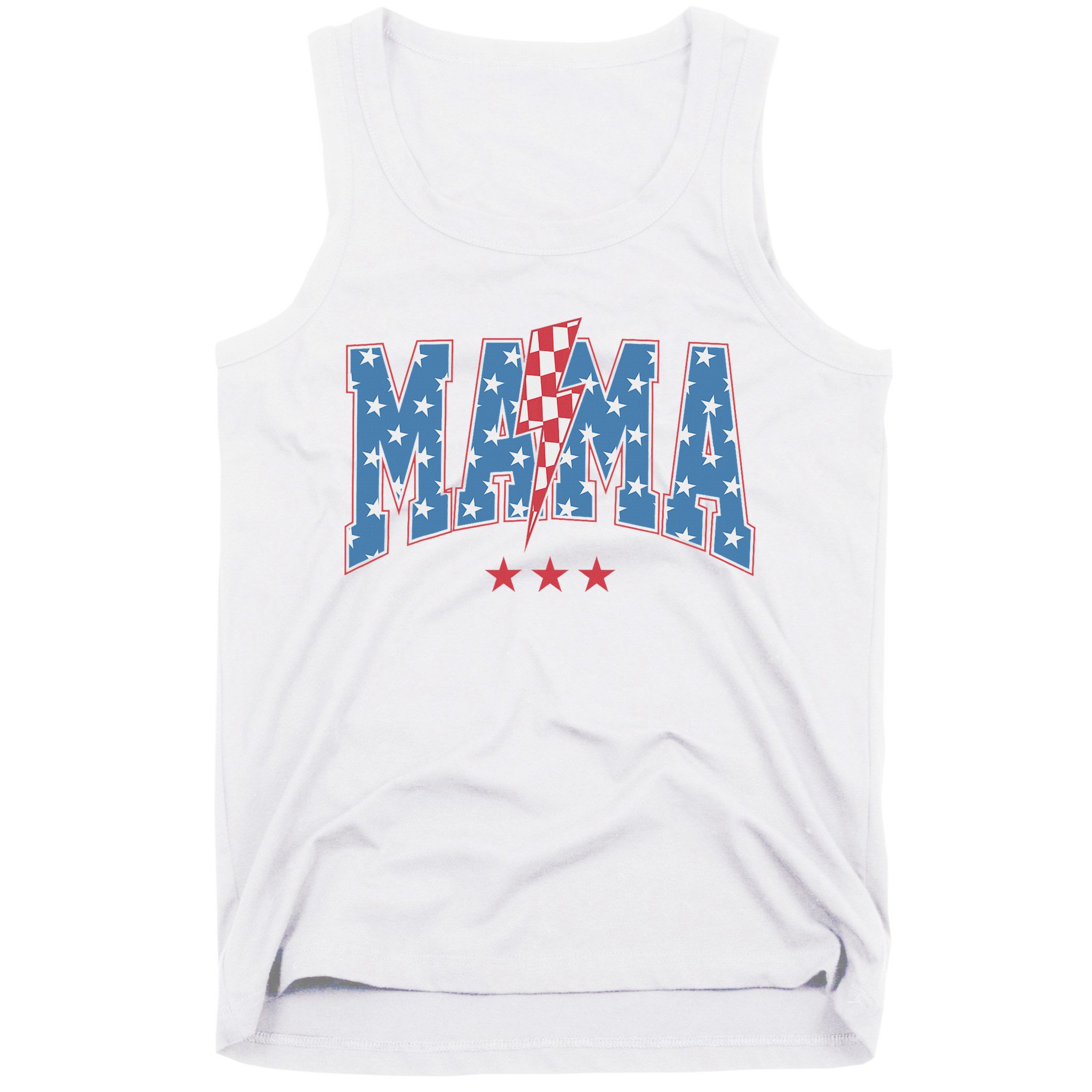 Mama Dada Mini 4th Of July American Family Matching  Tank Top