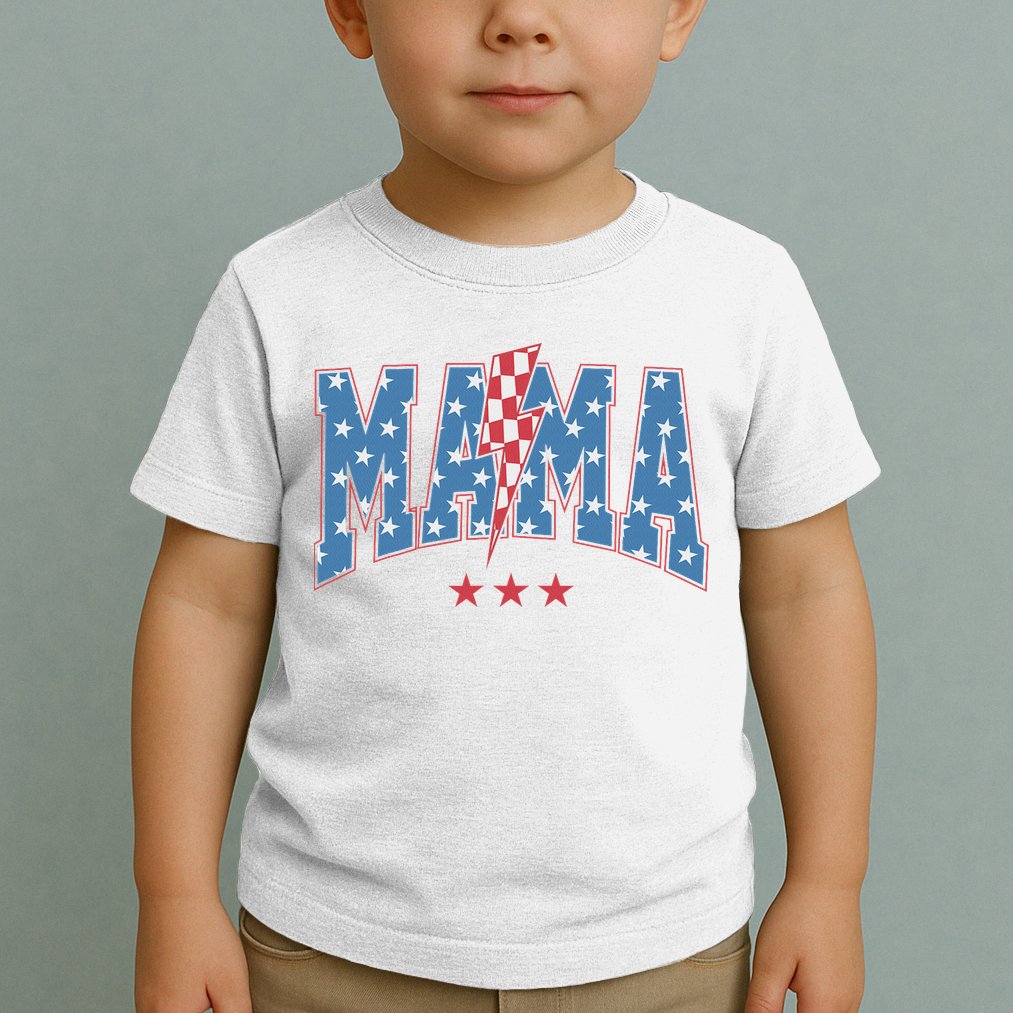 Mama Dada Mini 4th Of July American Family Matching  Toddler T-Shirt