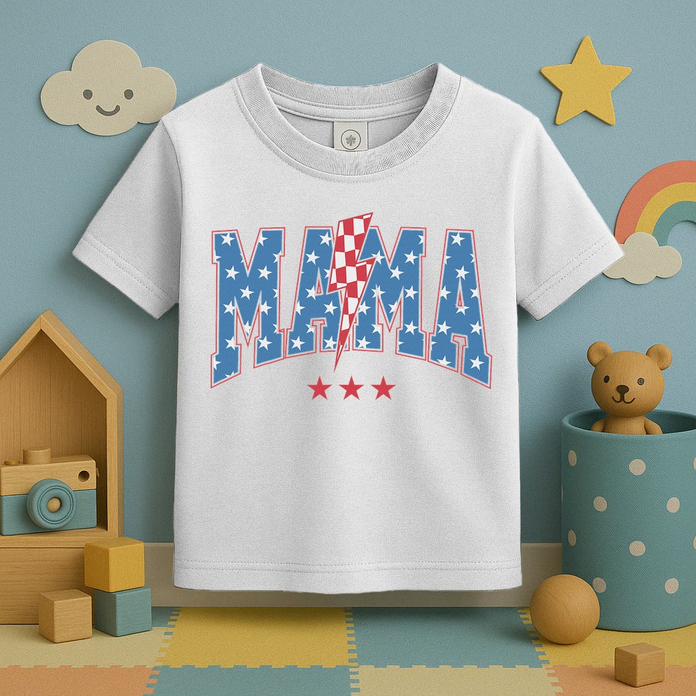 Mama Dada Mini 4th Of July American Family Matching  Toddler T-Shirt
