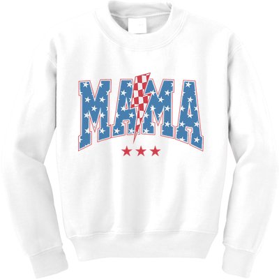 Mama Dada Mini 4th Of July American Family Matching  Kids Sweatshirt