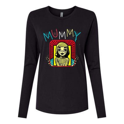 Mummy Deady Matching Mom Dad Halloween Pop Art Style Womens Cotton Relaxed Long Sleeve T-Shirt