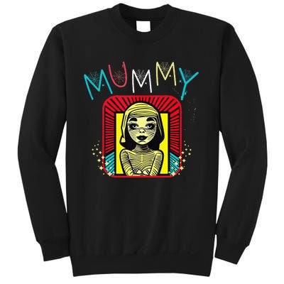 Mummy Deady Matching Mom Dad Halloween Pop Art Style Sweatshirt